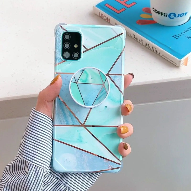"Stylische Marmor-Muster Handyhülle mit Bronzing für Samsung S20 Ultra - Inklusive Klapphalterung und Vielfältige Farboptionen"