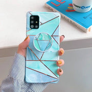 "Stylische Marmor-Muster Handyhülle mit Bronzing für Samsung S20 Ultra - Inklusive Klapphalterung und Vielfältige Farboptionen"