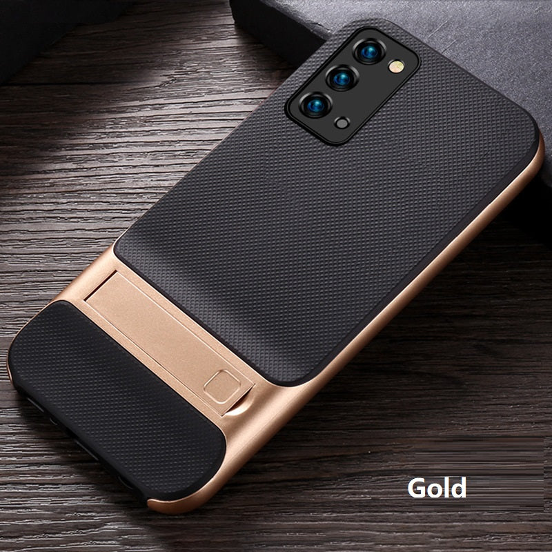 "Robustes Metallrahmen-Schutzcover im Karo-Design für Samsung - Sturzsichere Handyhülle"