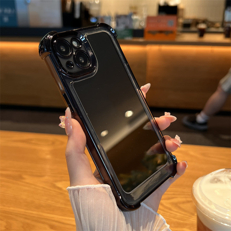 "All-Inclusive Vier-Ecken Anti-Fall Handyhülle, Elektroplattiert und Kompatibel mit Verschiedenen iPhone Modellen"