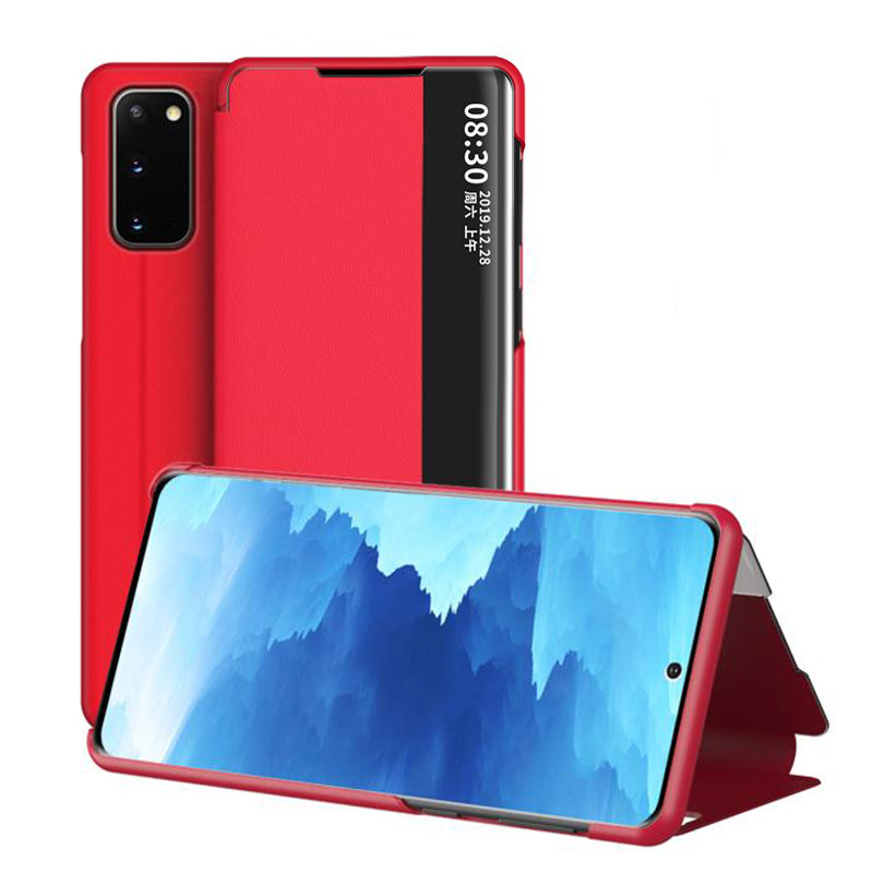 "Schlankes Klappetui für Samsung Modelle - PC+Leder, Smart Schlaf-Fenster, Vielfältige Farben & Modelle Kompatibilität"