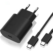 "Schnellladegerät 25W/45W PD mit EU/US-Standard, Reiseladegerät, USB-Schnittstelle, inkl. Type-C-Datenkabel"