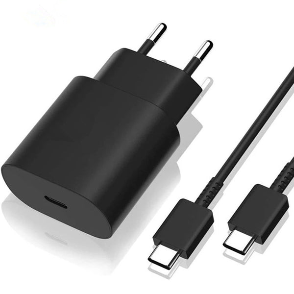 "Schnellladegerät 25W/45W PD mit EU/US-Standard, Reiseladegerät, USB-Schnittstelle, inkl. Type-C-Datenkabel"