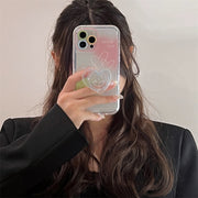 "Stilvolle Smudge Line Love TPU Rückenschale für iPhone 14, 13 und 12 Modelle mit optionalem Halter"