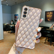 "S22 Elegante Elektroplattierte Diamant Handyhülle, Kompatibel mit Samsung Modellen, Rückdeckel aus TPU"