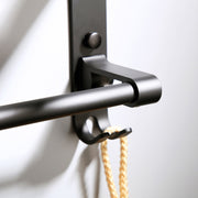 "Modernes Wandmontiertes Mattschwarzes Badetuchhalter aus Raumaluminium - Belastbar bis 20kg, Einfache Installation"