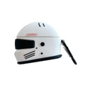 "Motorradhelm Schutzhülle für Apple AirPods Pro - Silikon Flip-Typ, Cartoon-Stil, Geometrische Elemente, Inklusive Karabiner"