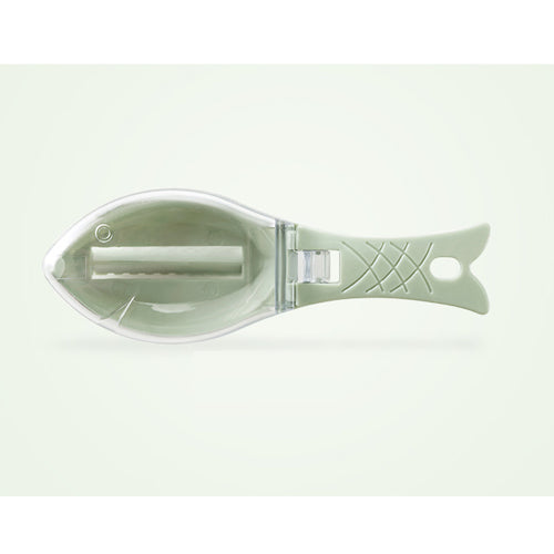 "Praktischer Fischschuppenentferner: Schnelle und saubere Küchenhelfer mit Deckel, handlich & hygienisch, ideal für das tägliche Kochen - Lebensmittelecht AS und ABS"