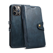 "Premium Leder Flip Wallet Handyhülle für iPhone 13, 13 Pro, 12 - Business-Stil in Schwarz, Braun, Rot, Blau"