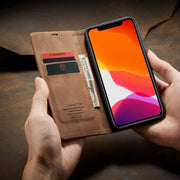 Stylische und schützende Flip-Handytasche für iPhone mit Kartenfach