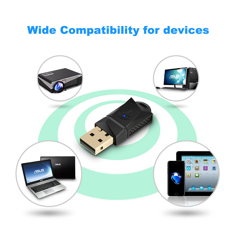 "300 Mbps Tragbarer WLAN-USB-Adapter - Hochleistungs-Netzwerkkarte mit Treiber-CD und Benutzerhandbuch"