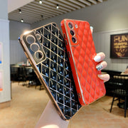 "S22 Elegante Elektroplattierte Diamant Handyhülle, Kompatibel mit Samsung Modellen, Rückdeckel aus TPU"