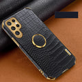 "Premium Imitationsleder Schutzhülle für Samsung S20-S22 Modelle - Rundumschutz im Schachbrettdesign"