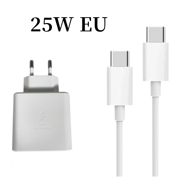 "Schnellladegerät 25W/45W PD mit EU/US-Standard, Reiseladegerät, USB-Schnittstelle, inkl. Type-C-Datenkabel"