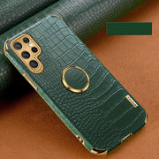 "Premium Imitationsleder Schutzhülle für Samsung S20-S22 Modelle - Rundumschutz im Schachbrettdesign"