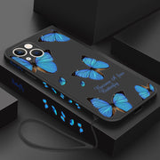 "Schmetterlings Handyhülle für iPhone 14 Pro Max, 11, 12, 13 Pro Max - Sturzsicheres Kunststoffgehäuse"
