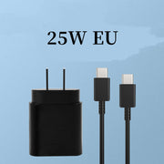 "Schnellladegerät 25W/45W PD mit EU/US-Standard, Reiseladegerät, USB-Schnittstelle, inkl. Type-C-Datenkabel"