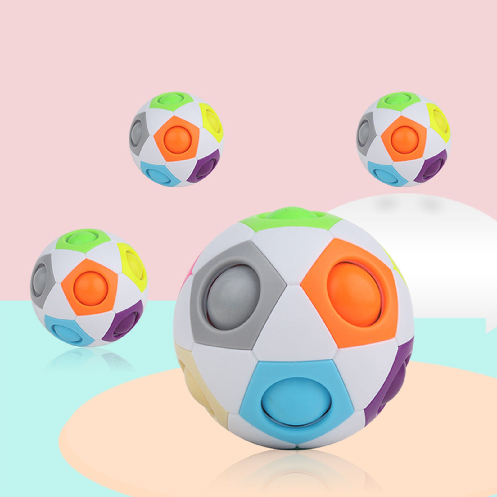 "Robustes, Hochelastisches Regenbogen-Ball-Puzzle - Perfektes Lernspielzeug zur Verbesserung von Gedächtnis & Fähigkeiten"