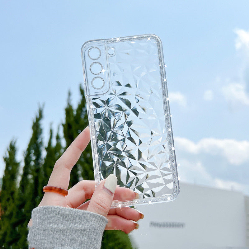 "Luxus Diamant Dekor Transparente Handyhülle für Samsung Galaxy S22, S22+, S22 Ultra - Rutschfeste Silikon Schutzhülle"