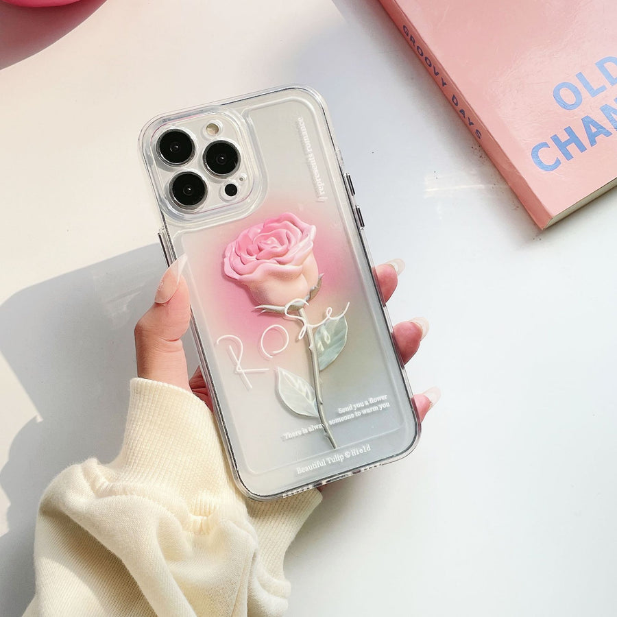 "Schutz Handyhülle in Halo-Rose für iPhone Modelle - Stoßfest und Stilvoll"