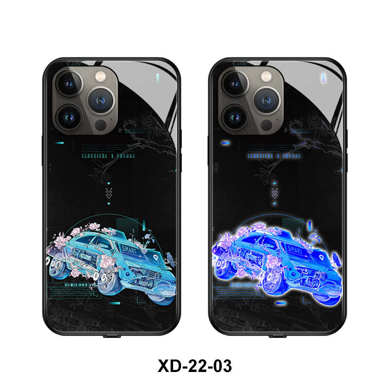 "Wissenschaft & Technologie Leuchtende Handyhülle, Gehärtetes Glas und TPU, Modernes Design für Alle iPhone Modelle"
