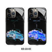 "Wissenschaft & Technologie Leuchtende Handyhülle, Gehärtetes Glas und TPU, Modernes Design für Alle iPhone Modelle"