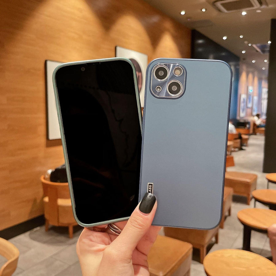 "Hochwertige Metall und Mattglas Schutzhülle für iPhone