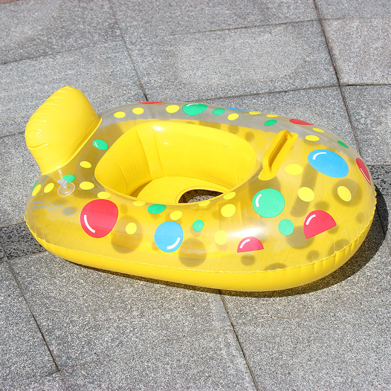 "Wasserspaß für Kinder: Aufblasbarer Babysitz-Schwimmring im Cartoon-Muster, PVC, 65 * 45CM - Schwimmbad Spielzeug"