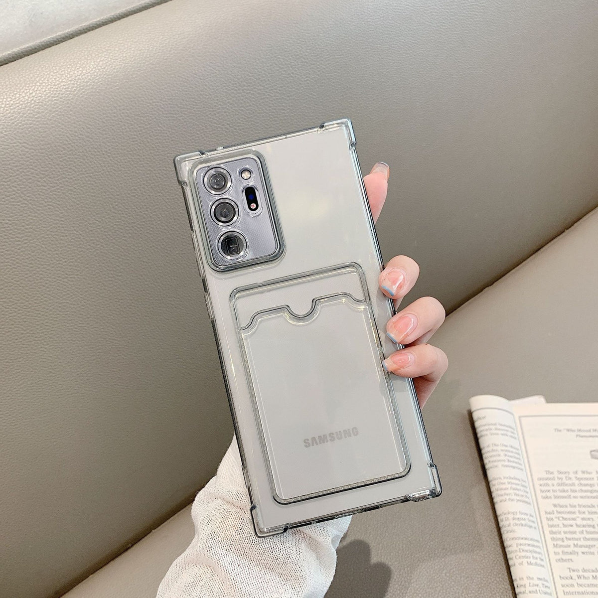"Rutschfeste Vier-Ecken Transparente Handyhülle für Samsung - Einfacher Stil, TPU Material"