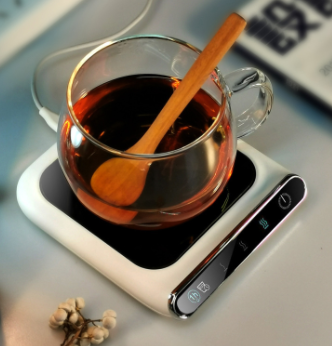 "USB-betriebener Mini-Becherwärmer, 5V Kaffeeheizung & Teezubereiter, Dreistufige Konstanttemperatur, Trinkwassererinnerungsfunktion"