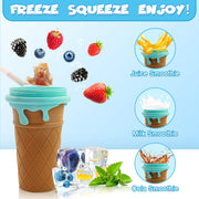 "Schnelle Einfrieren 500ml Slushy Maker Becher - Wiederverwendbare Sommer-Smoothie-Flasche mit Großer Kapazität, Magische Küchen-Gadget für Hausgemachte Säfte und Eiscreme"