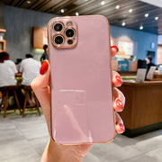 "Modisches TPU Handyhülle mit Electroplating für iPhone - Klassisch Schwarz, Athen Weiß, Kirsch Lila, Maiden Pink, Minze Grün, Hawthorn Rot"
