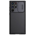 "Premium TPU+PC Schutzhülle für Samsung Galaxy S22 Ultra - Schwarzer Spiegel PRO Serie"