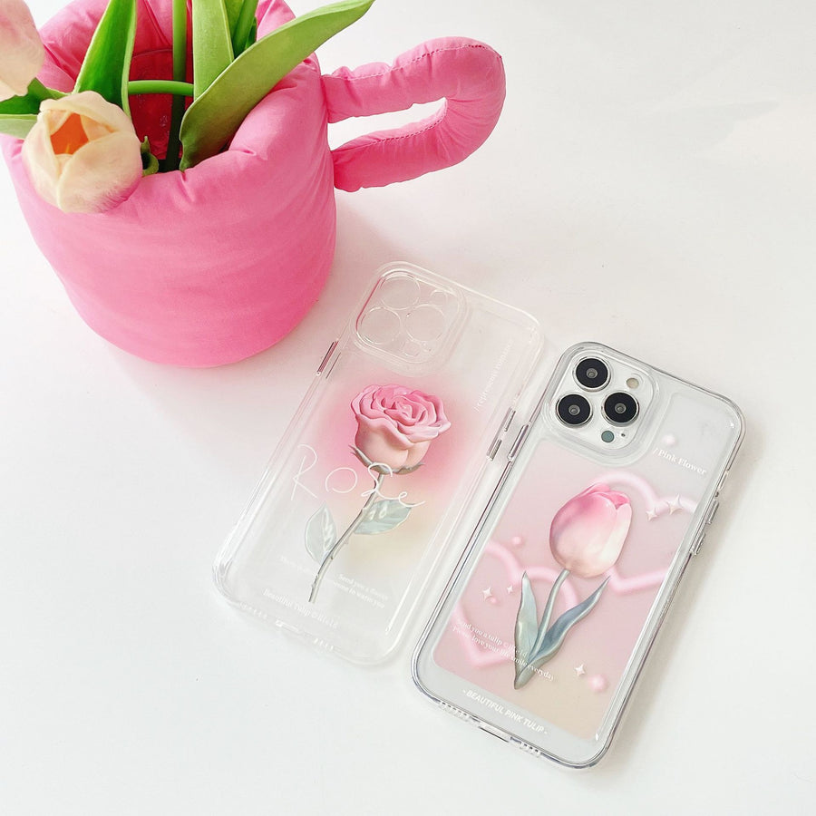 "Schutz Handyhülle in Halo-Rose für iPhone Modelle - Stoßfest und Stilvoll"