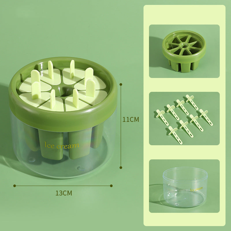 "Hochwertige Eisform für Popsicles, Küchenhelfer für Zuhause, PS+PP Material, Orange/Grün, 13.2*13.2*11.2cm"