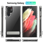 "ULTRA Kristall Anti-Fall 2.0 Anti-Kratzer Handyhülle mit Halterung für Samsung Modelle - Transparent und Robust"