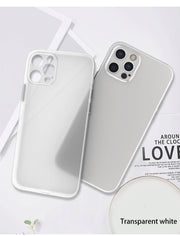 "Ultra-Dünne Mattierte Handyhülle für iPhone, Vielfältige Transparente Farben, Einfacher Stil, TPU-Material"