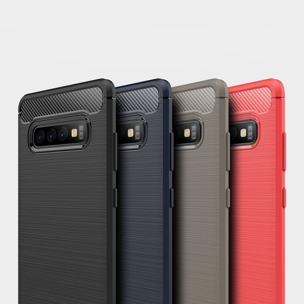 "Carbonfaser Gebürstetes Korn TPU Telefonhülle - Robuster Schutz für Samsung Modelle"
