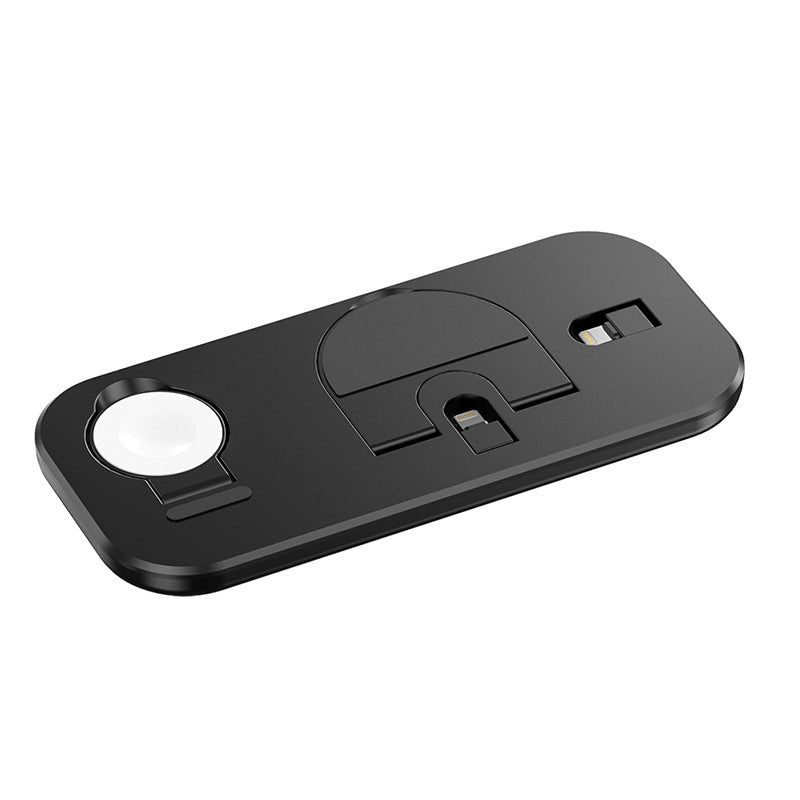 "Tragbares Drahtloses Ladegerät mit Faltbarem Handyhalter - 30W Gesamtleistung, Ideal für Apple Produkte"