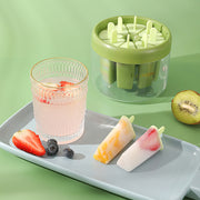 "Hochwertige Eisform für Popsicles, Küchenhelfer für Zuhause, PS+PP Material, Orange/Grün, 13.2*13.2*11.2cm"