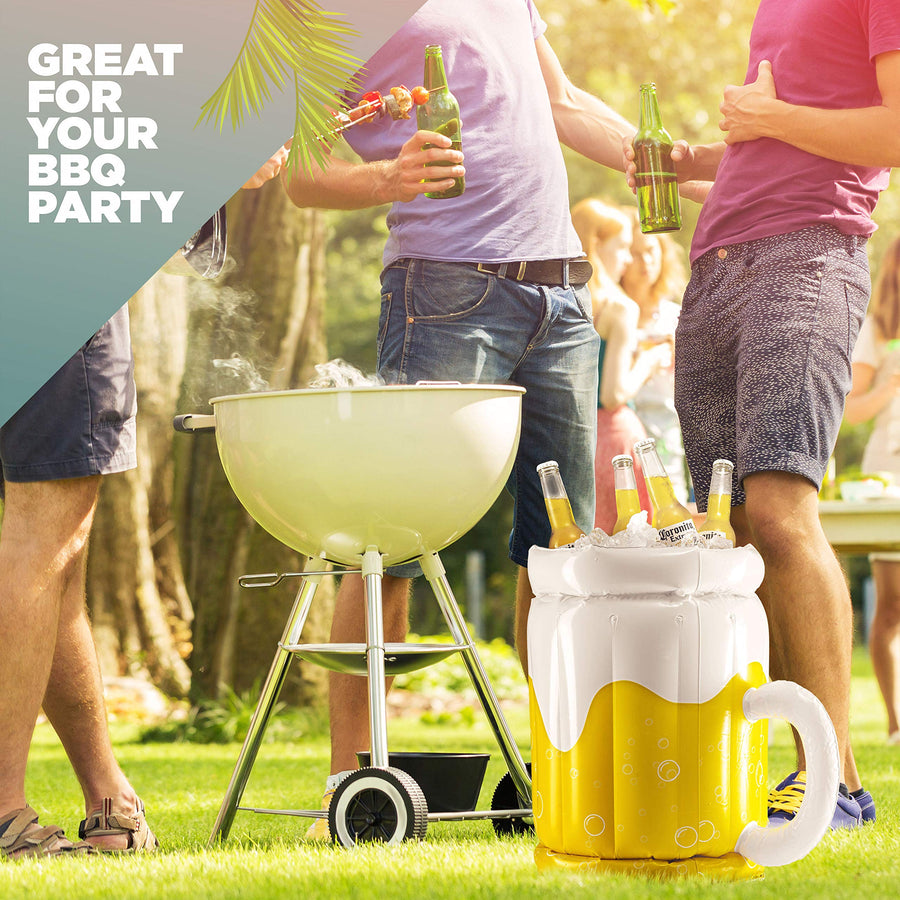 "Großer aufblasbarer Bierkrug-Kühler und Pool-Floatie 2 in 1 - Perfekt für Poolpartys, Strand und Jacuzzi - Tolle Spielzeug & Geschenkidee für Erwachsene und Kinder"