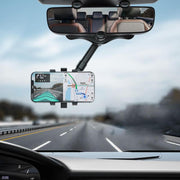 "Universeller Auto-Spiegel Handyhalter - 360° Drehbar, Einstellbare Länge, Einfache Bedienung, Keine Spuren nach Entfernung"