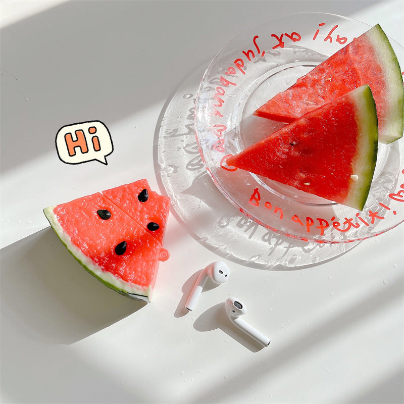 "Lustige Wassermelone Silikon Schutzhülle, Kompatibel mit Apple AirPods Pro und Huawei Generation 3/4"