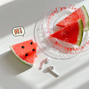 "Lustige Wassermelone Silikon Schutzhülle, Kompatibel mit Apple AirPods Pro und Huawei Generation 3/4"