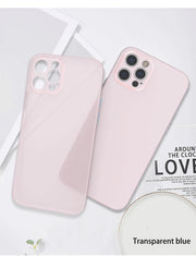 "Ultra-Dünne Mattierte Handyhülle für iPhone, Vielfältige Transparente Farben, Einfacher Stil, TPU-Material"
