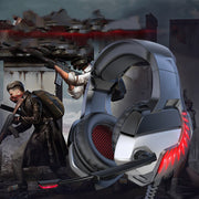 "Premium Gaming Headset mit Subwoofer-Stereo, Mikrofon und Fernbedienung - USB+3.5MM Anschluss, 16 Ω Impedanz - Für alle Musikarten und E-Sports Spiele"