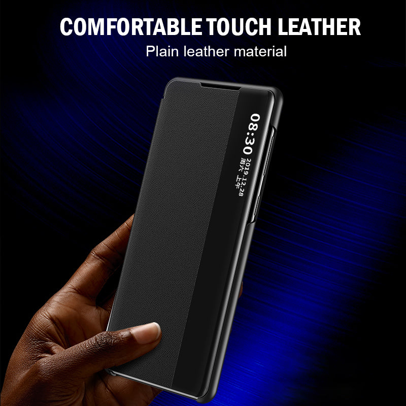 "Schlankes Klappetui für Samsung Modelle - PC+Leder, Smart Schlaf-Fenster, Vielfältige Farben & Modelle Kompatibilität"