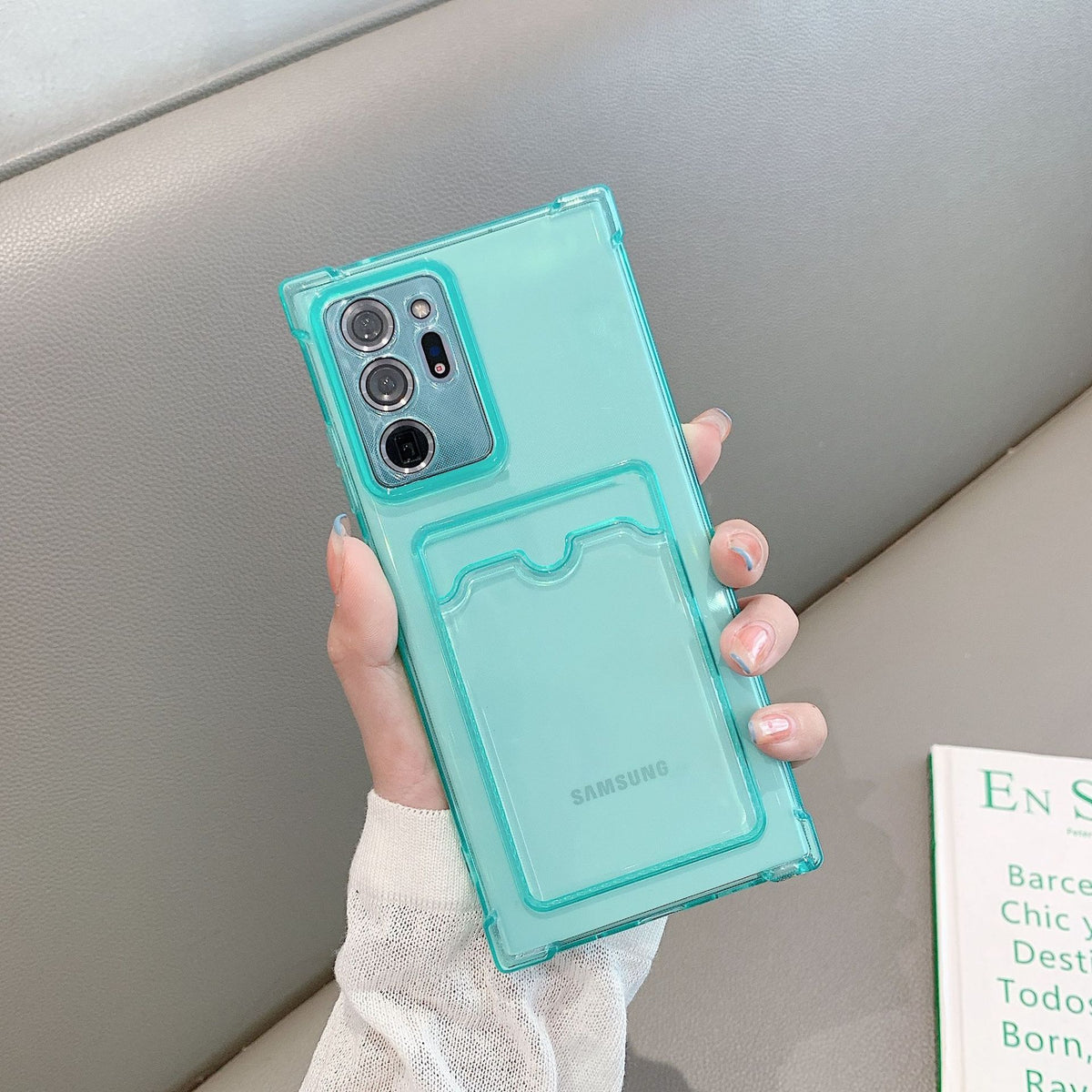 "Rutschfeste Vier-Ecken Transparente Handyhülle für Samsung - Einfacher Stil, TPU Material"