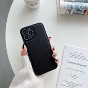 "Premium Leder Silikon Handyhülle, Stoßfest und Kompatibel mit iPhone Modellen"