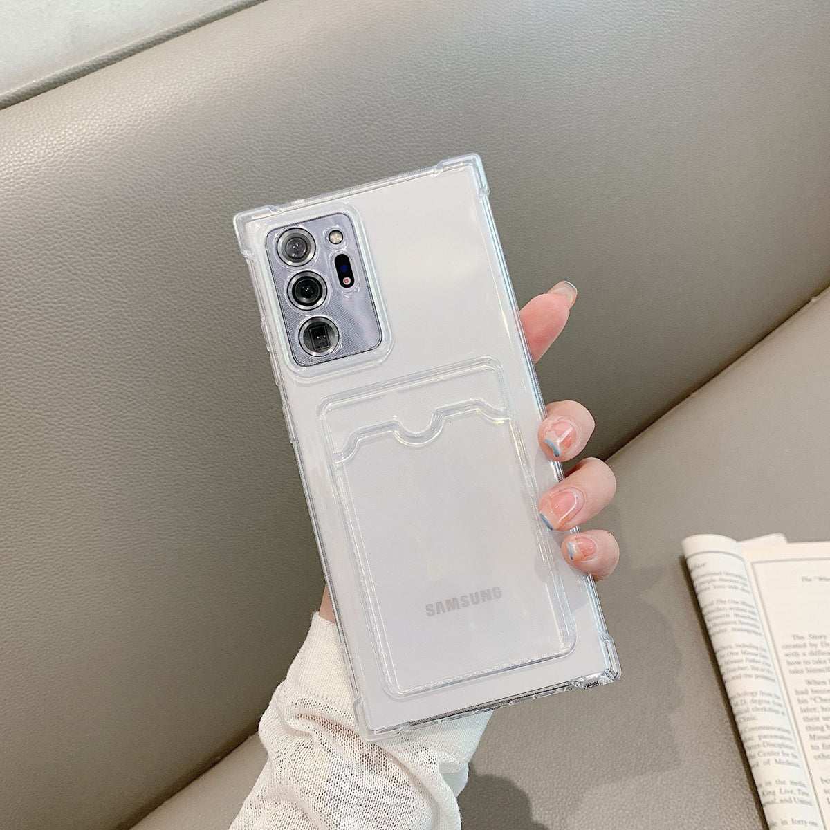 "Rutschfeste Vier-Ecken Transparente Handyhülle für Samsung - Einfacher Stil, TPU Material"